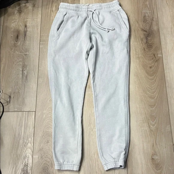 SURFSIDE SUPPLY garment dye fleece jogger pants high rise gray size small NEW